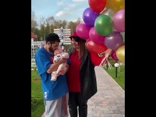 sasha and joseph celebrate 2 months old son