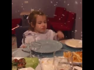 betty with dad and anya in a restaurant